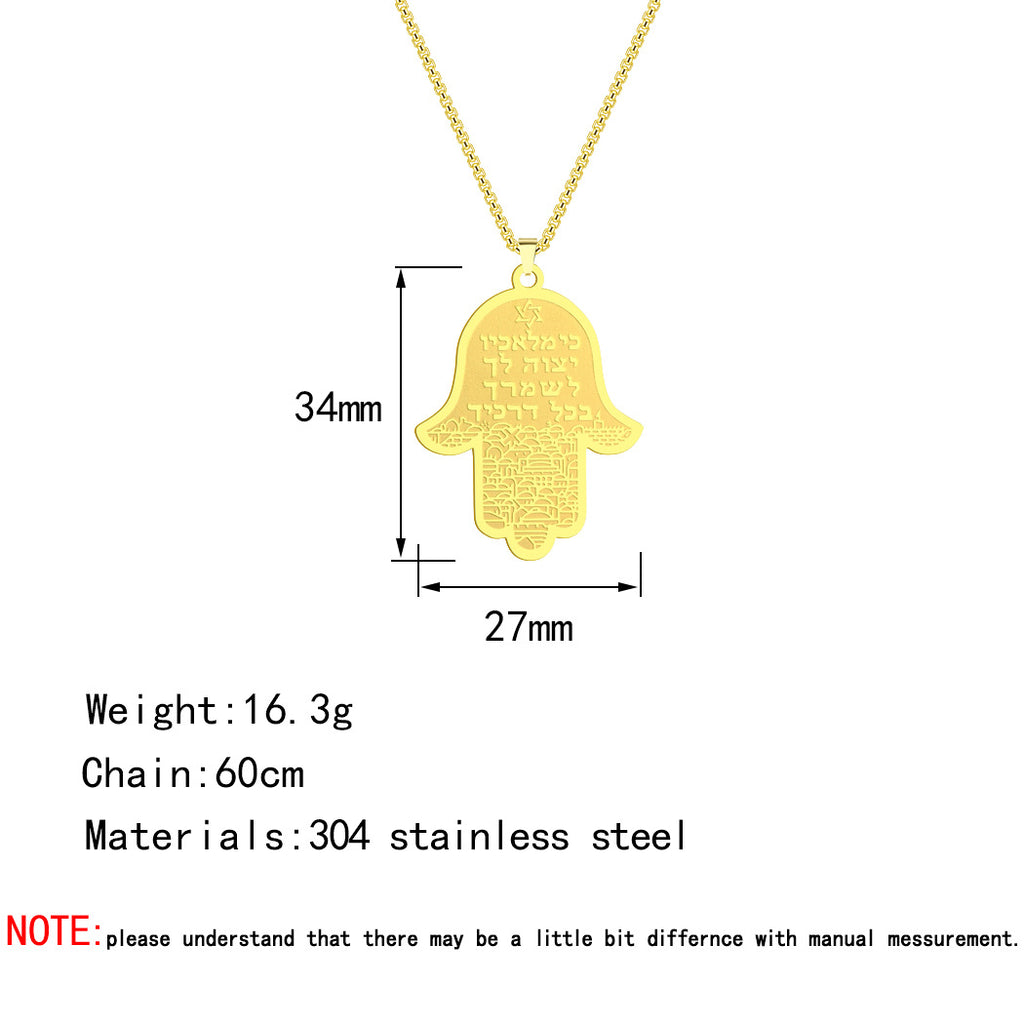 Fashion Men Necklace Fatima Pendant – image 2