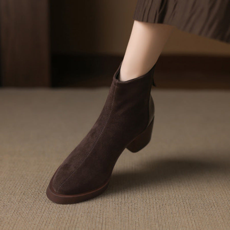Fashion Personality Suede Booties Women – image 4
