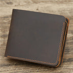 Men's Wallet Leather Wallet Retro Rough Tri-fold First Layer Cowhide – image 10
