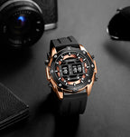 Sport leather men's quartz watch – image 3