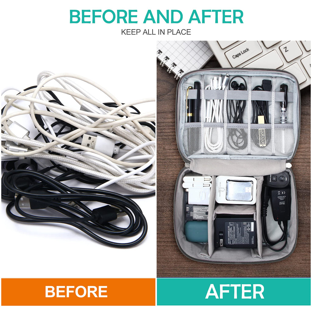 Electronics Organizer Travel Cable Organizer Bag Waterproof Portable Digital Storage Bag Electronic Accessories Case Cab – image 10