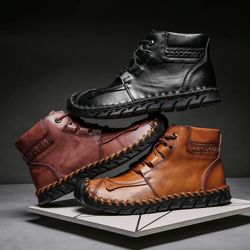 Leather shoes leather men casual shoes – image 7