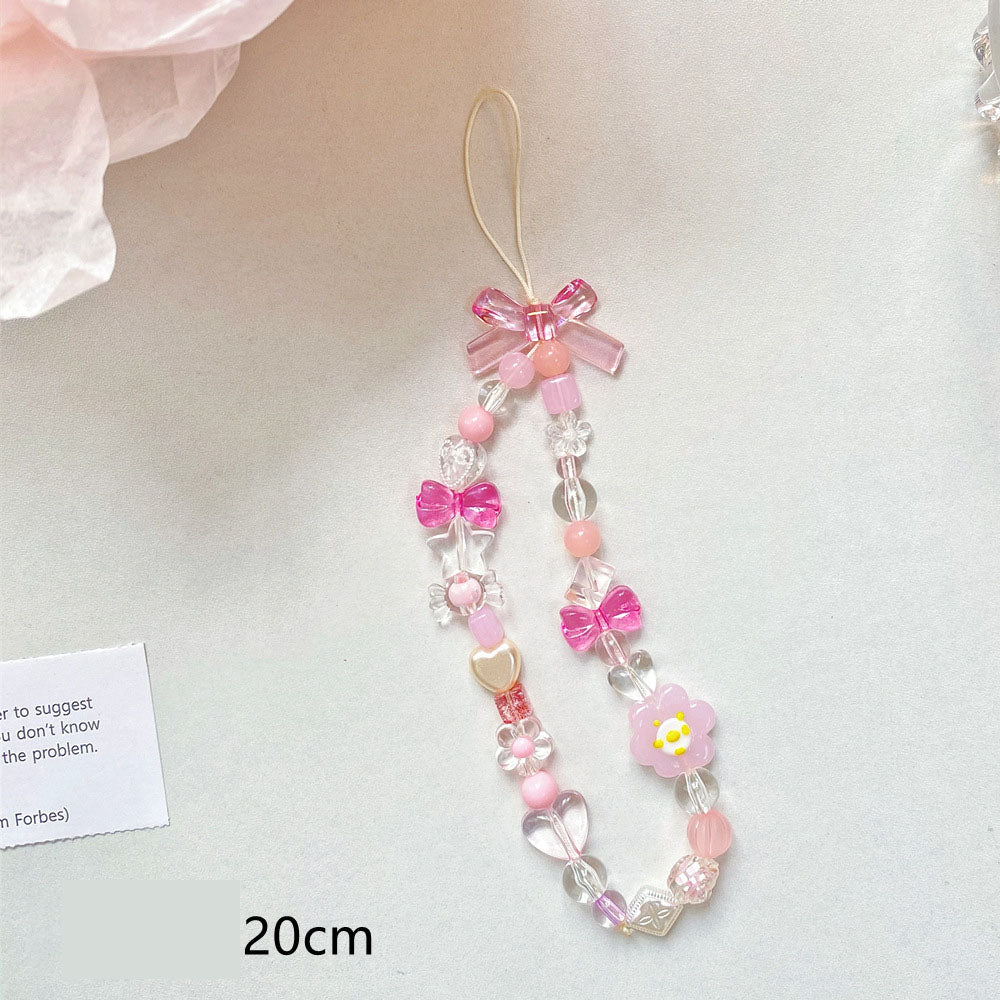 Beaded Flower Mobile Phone Lanyard Jewelry Accessories Hand Rope Lanyard – image 5