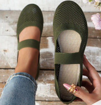 Casual Shoes For Women Flying Woven Women's Shoes Breathable Women Hollow Out Soft Bottom Mom Shoes – image 11