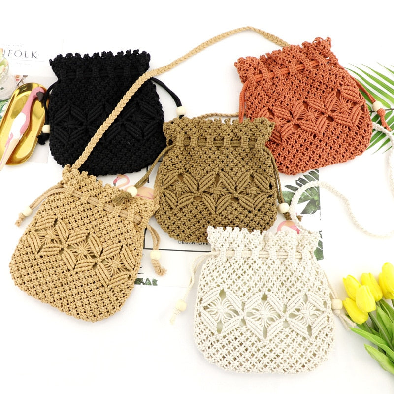 Knitted Tassel Bag Beach Women Bag woven Bag – image 6
