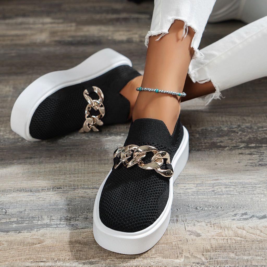 Chain Flats Shoes Women Breathable Mesh Shoes – image 9