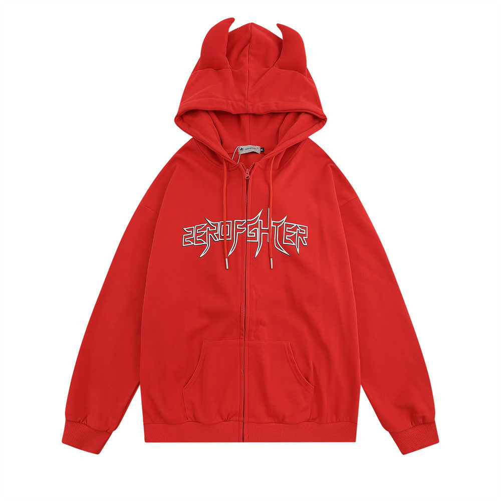 Fashion Horn Hoodie Coat Men – image 14