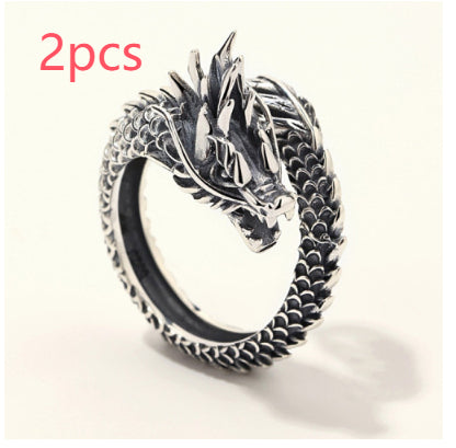 Personalized Retro Domineering Dragon Ring Ring – image 8