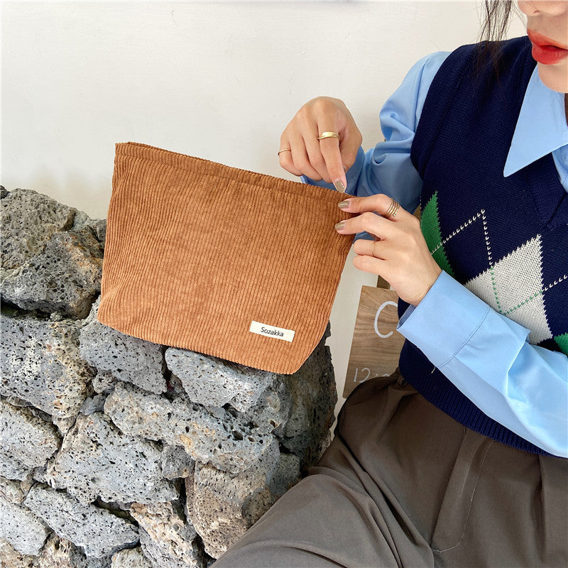 Fashion Corduroy Cosmetic Bag Women – image 10