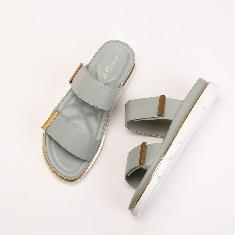 Platform Slippers Velcro Fashion Women – image 2
