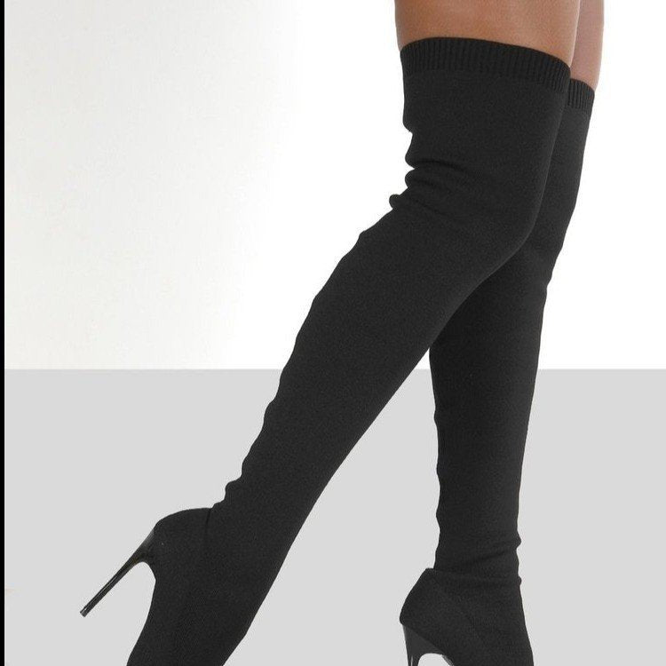 Fashion Flying Woven Knee Socks Women – image 3