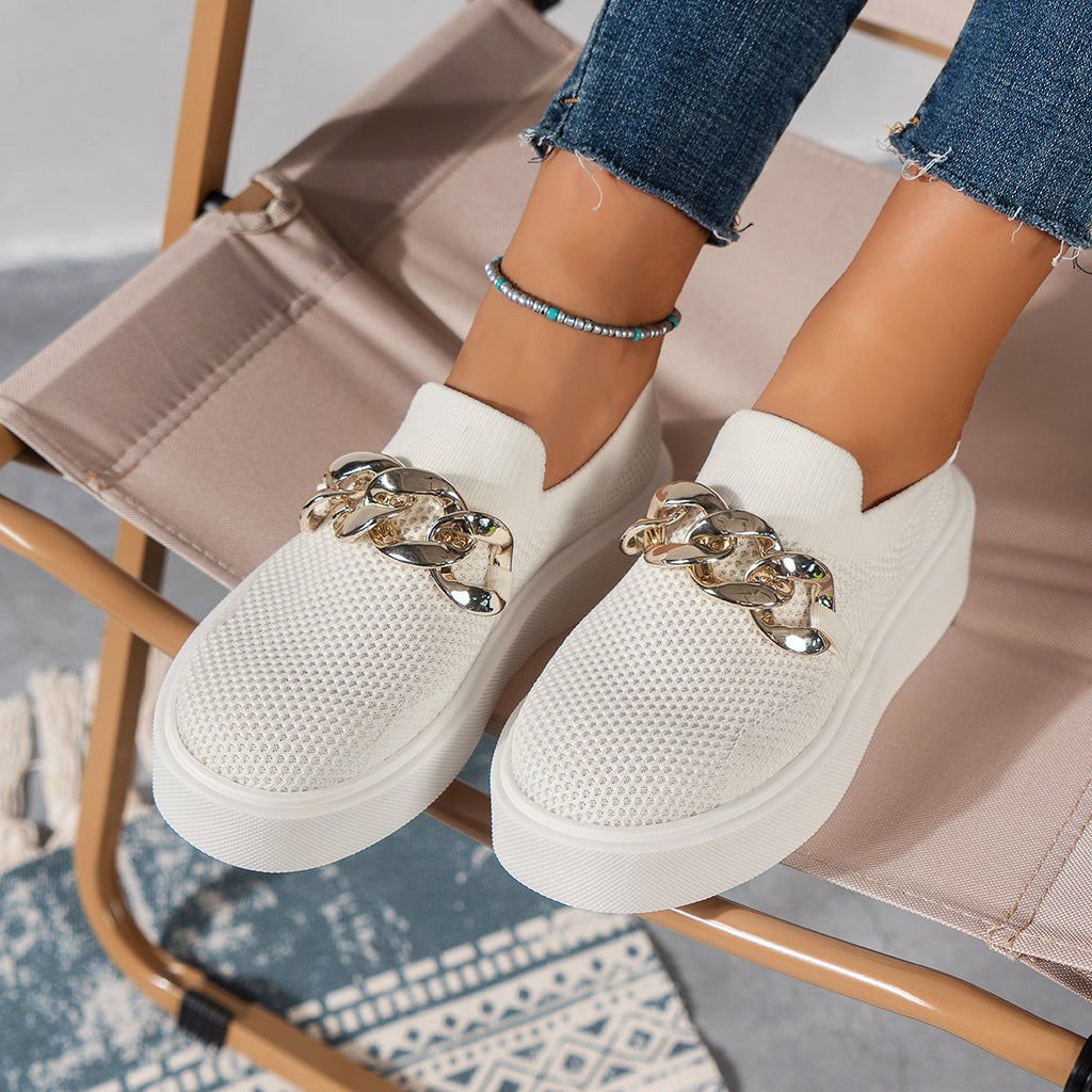 Chain Flats Shoes Women Breathable Mesh Shoes – image 2