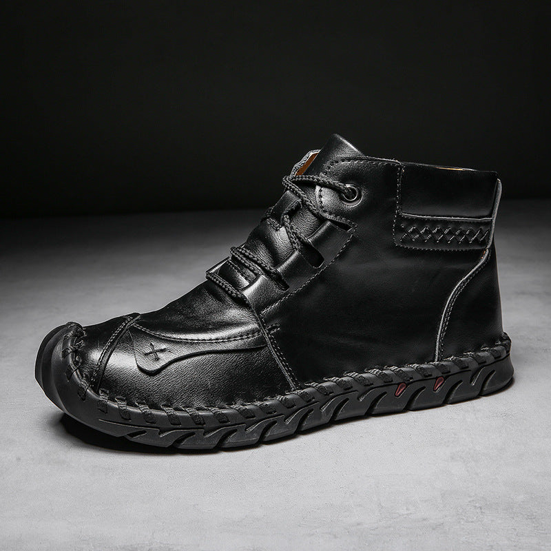 Leather shoes leather men casual shoes – image 4