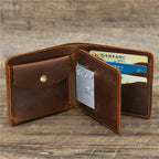 Men's Wallet Leather Wallet Retro Rough Tri-fold First Layer Cowhide – image 8