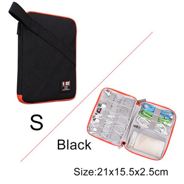 Compatible with Apple, BUBM Travel Universal Cable Organizer Electronics Accessories Cases Gadget Bag For USB, Phone, Ch