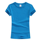 Pure Color Women T-shirt, Custom, Cotton T-shirt
