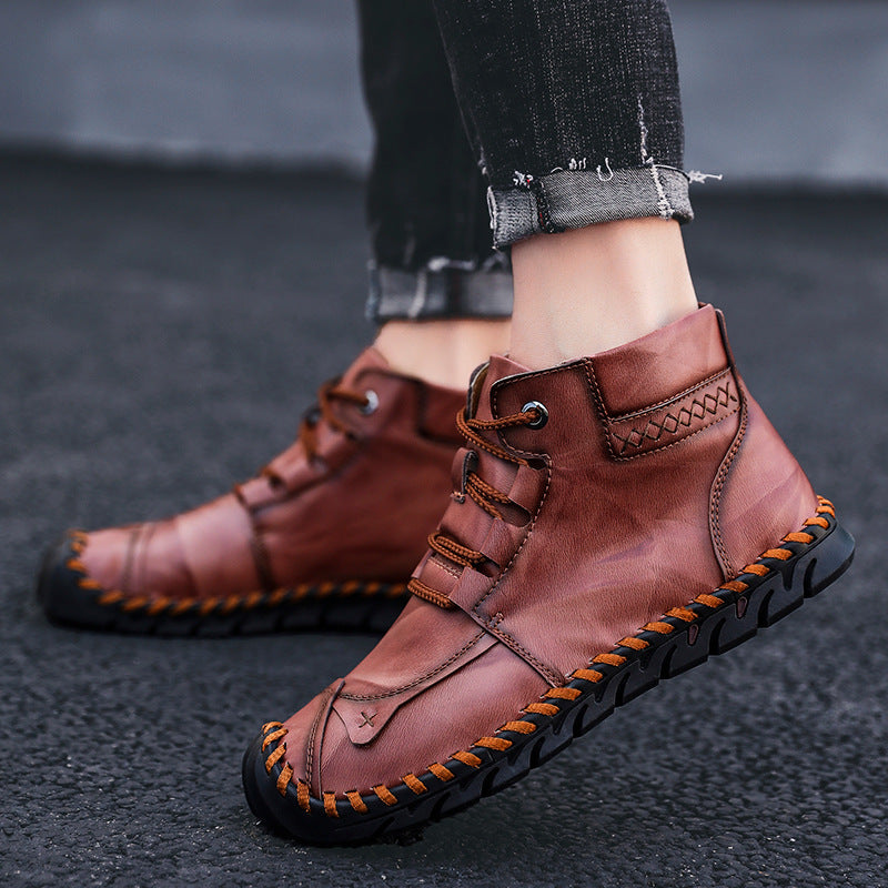 Leather shoes leather men casual shoes – image 2