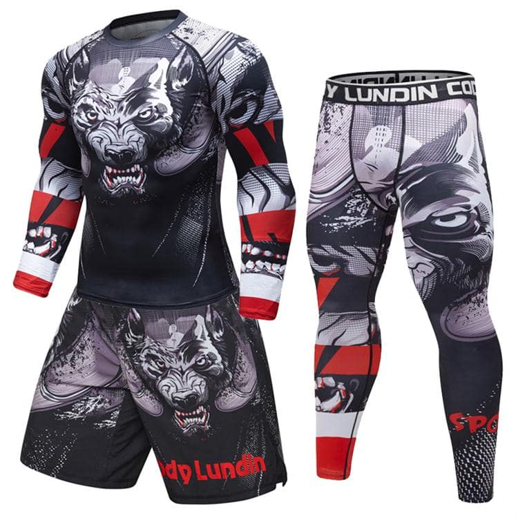 Male Sport Suit Men Running Clothes Sport Wear Yoga Set – image 16