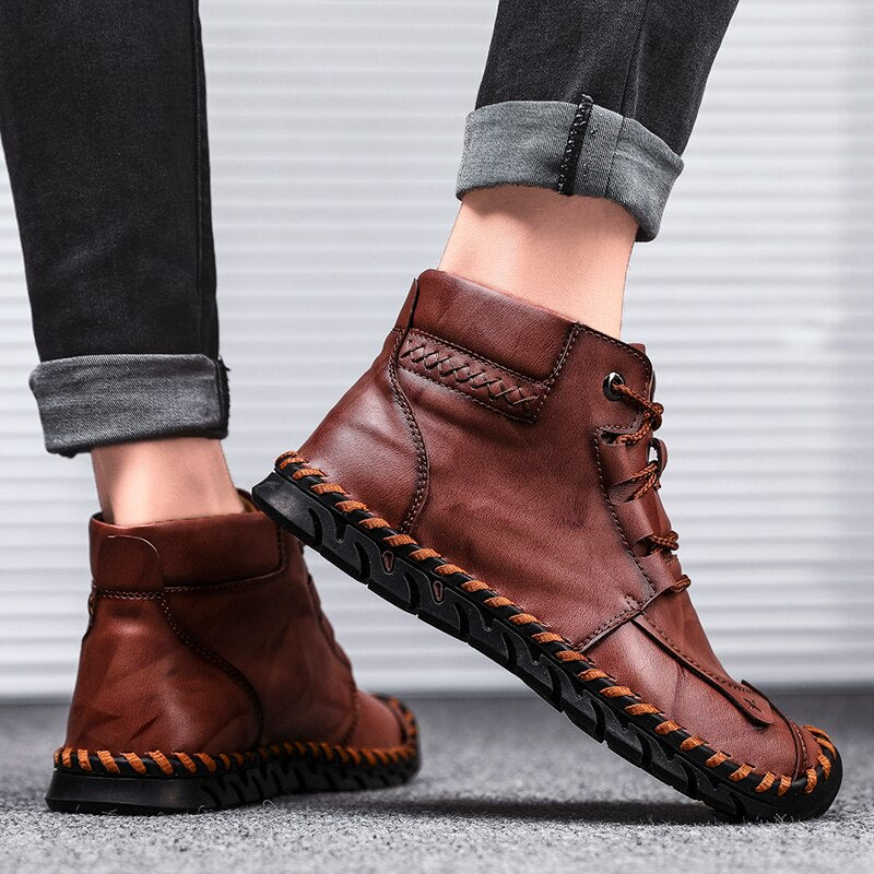 Leather shoes leather men casual shoes – image 3
