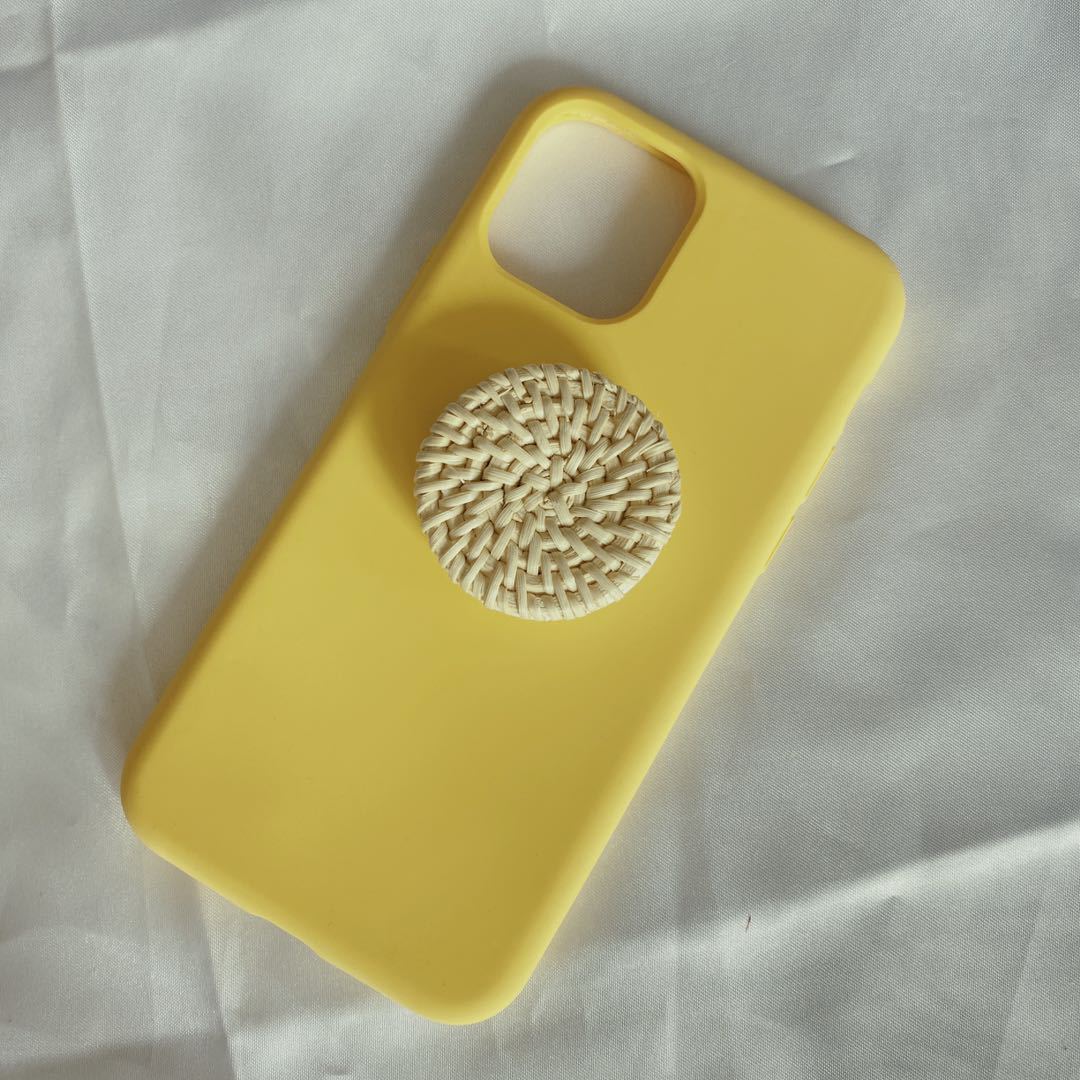 Bamboo Woven Telescopic Mobile Phone Folding Stand Gift Jewelry Accessories – image 5
