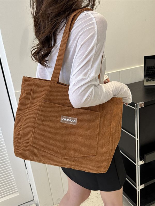 Fashion Corduroy Shoulder Bag Women – image 2