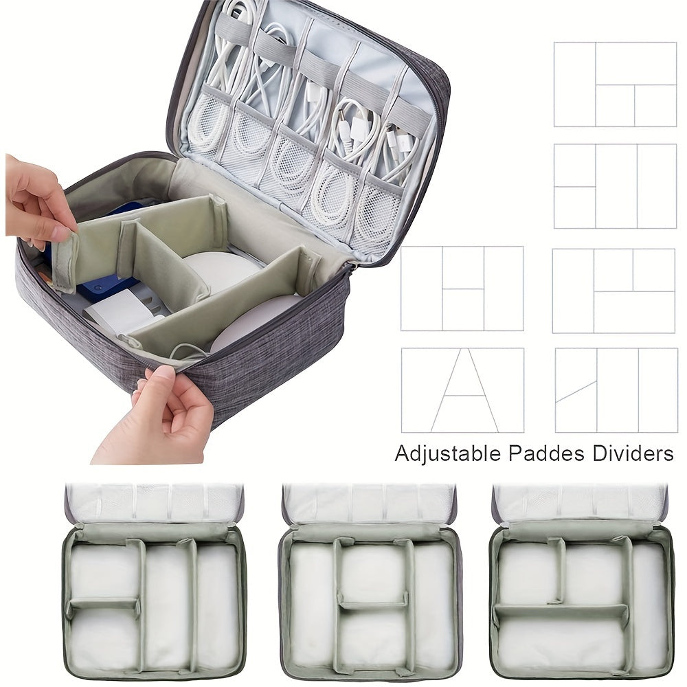 Electronics Organizer Travel Cable Organizer Bag Waterproof Portable Digital Storage Bag Electronic Accessories Case Cab – image 6