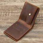 Men's Wallet Leather Wallet Retro Rough Tri-fold First Layer Cowhide – image 2