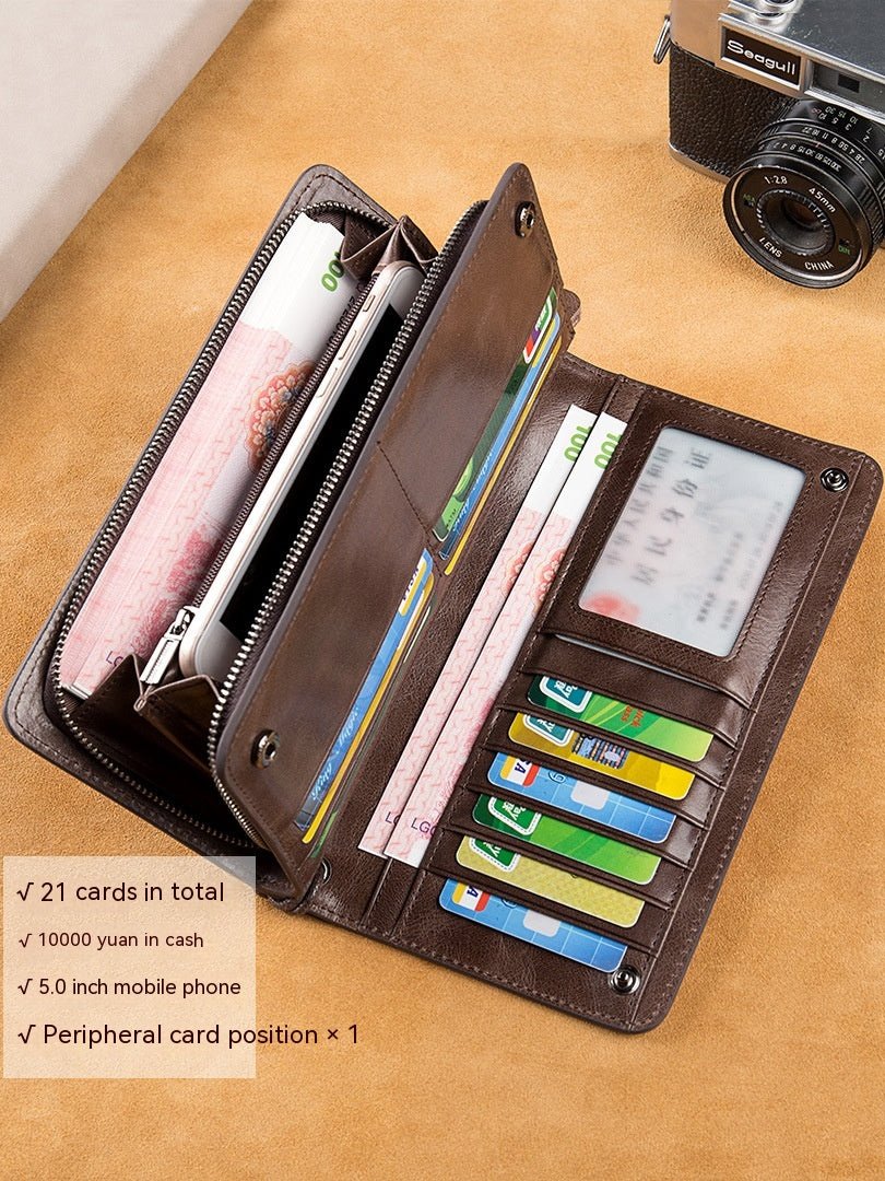 Men's Long Wallet Genuine Leather Wallet – image 3