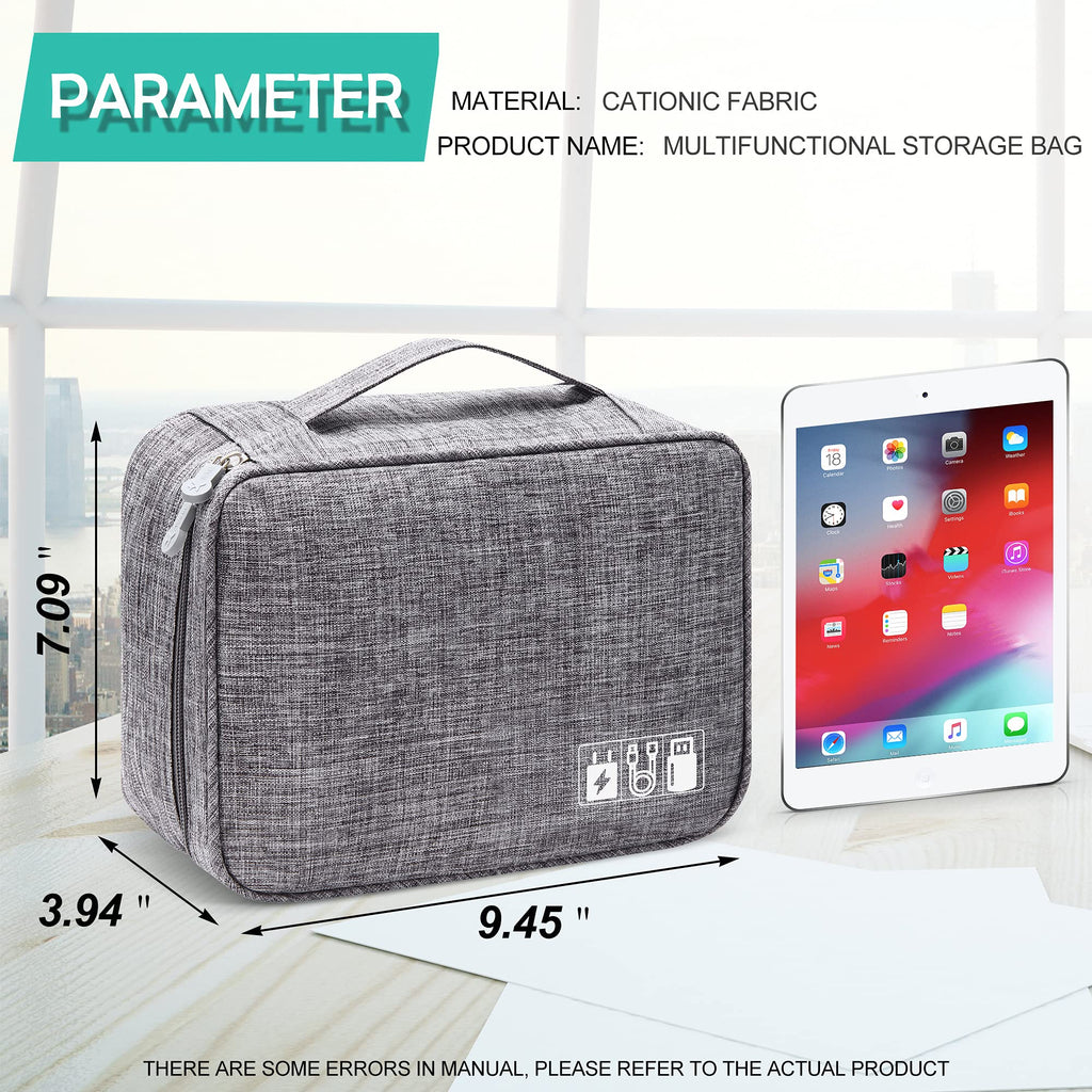 Electronics Organizer Travel Cable Organizer Bag Waterproof Portable Digital Storage Bag Electronic Accessories Case Cab