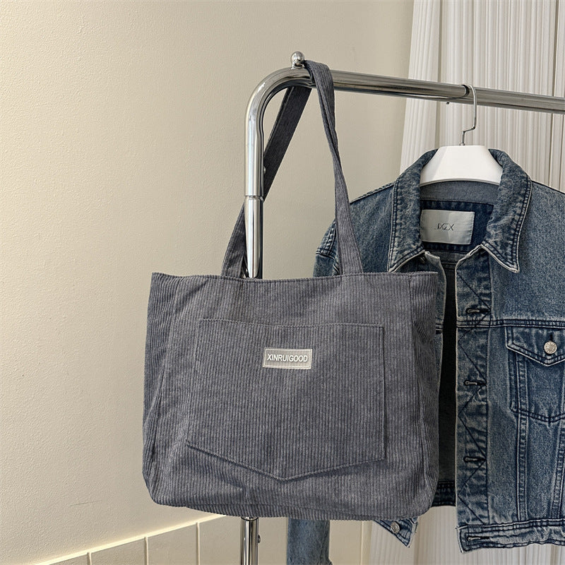 Fashion Corduroy Shoulder Bag Women – image 6