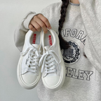 Platform Canvas Shoes Women  New Cloud Korean Style White Shoes Women Versatile Niche Stylish Design Breathable Skate Sh – image 6