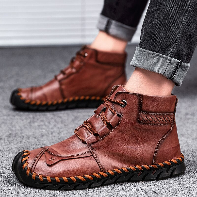 Leather shoes leather men casual shoes – image 11
