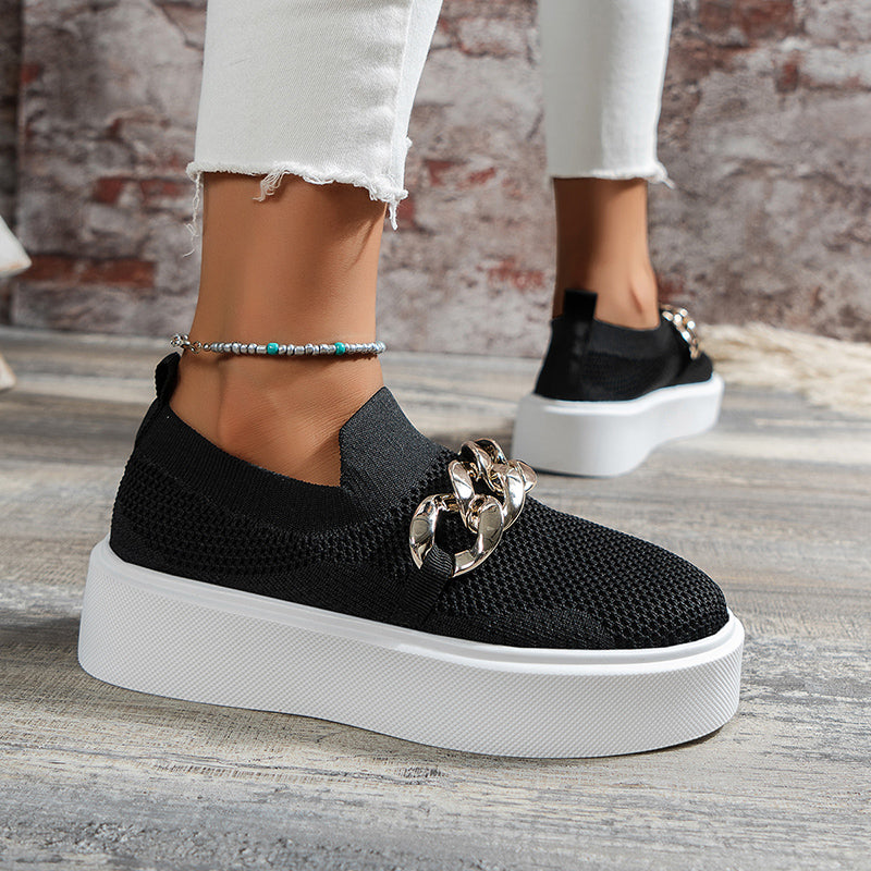 Chain Flats Shoes Women Breathable Mesh Shoes – image 7