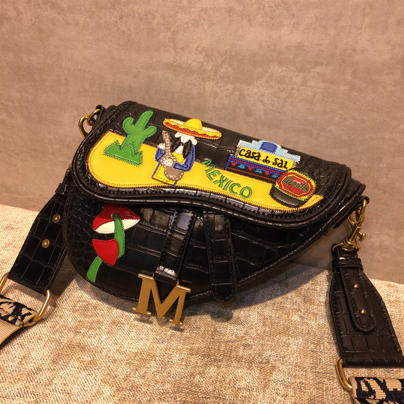 Embroidered Messenger Bag Shoulder Bag Women – image 9