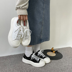 Platform Canvas Shoes Women  New Cloud Korean Style White Shoes Women Versatile Niche Stylish Design Breathable Skate Sh – image 5