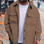 Coat Men Polo Collar Top Men Fashion Work Clothes – image 3