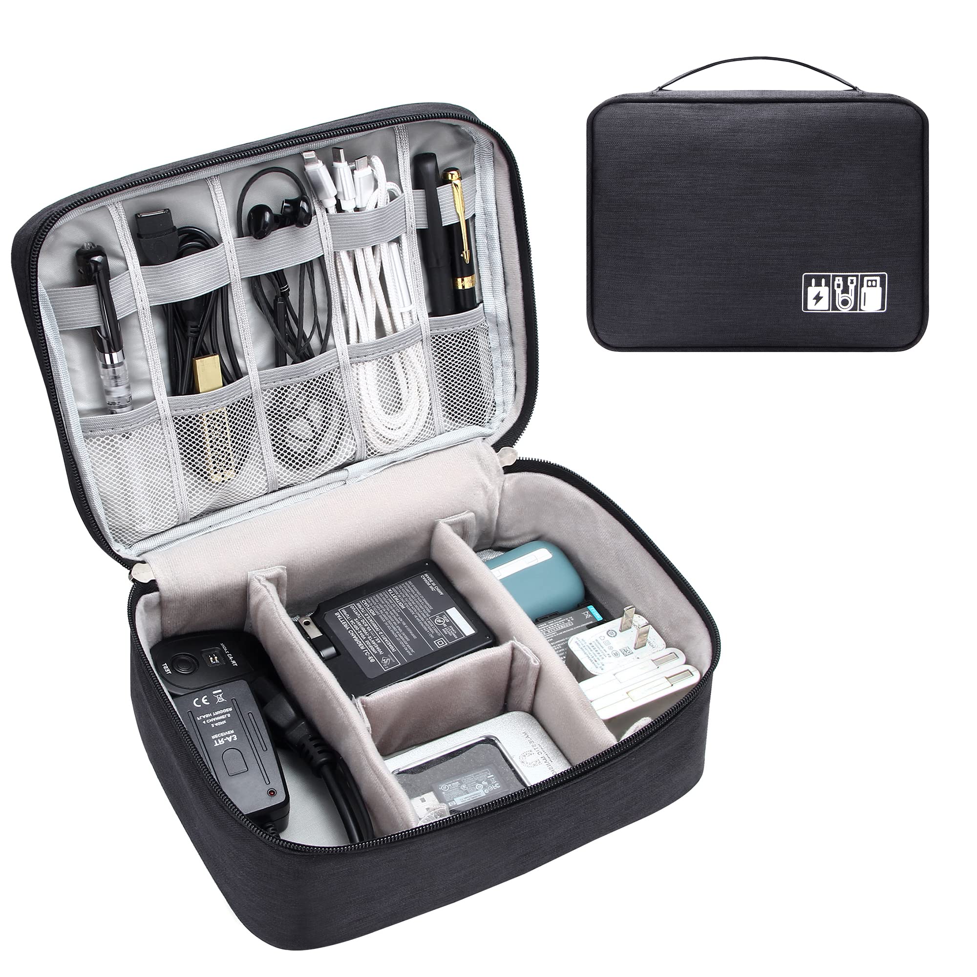 Electronics Organizer Travel Cable Organizer Bag Waterproof Portable Digital Storage Bag Electronic Accessories Case Cab – image 2