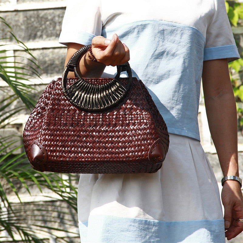 Straw bag women handbag hand bag – image 7