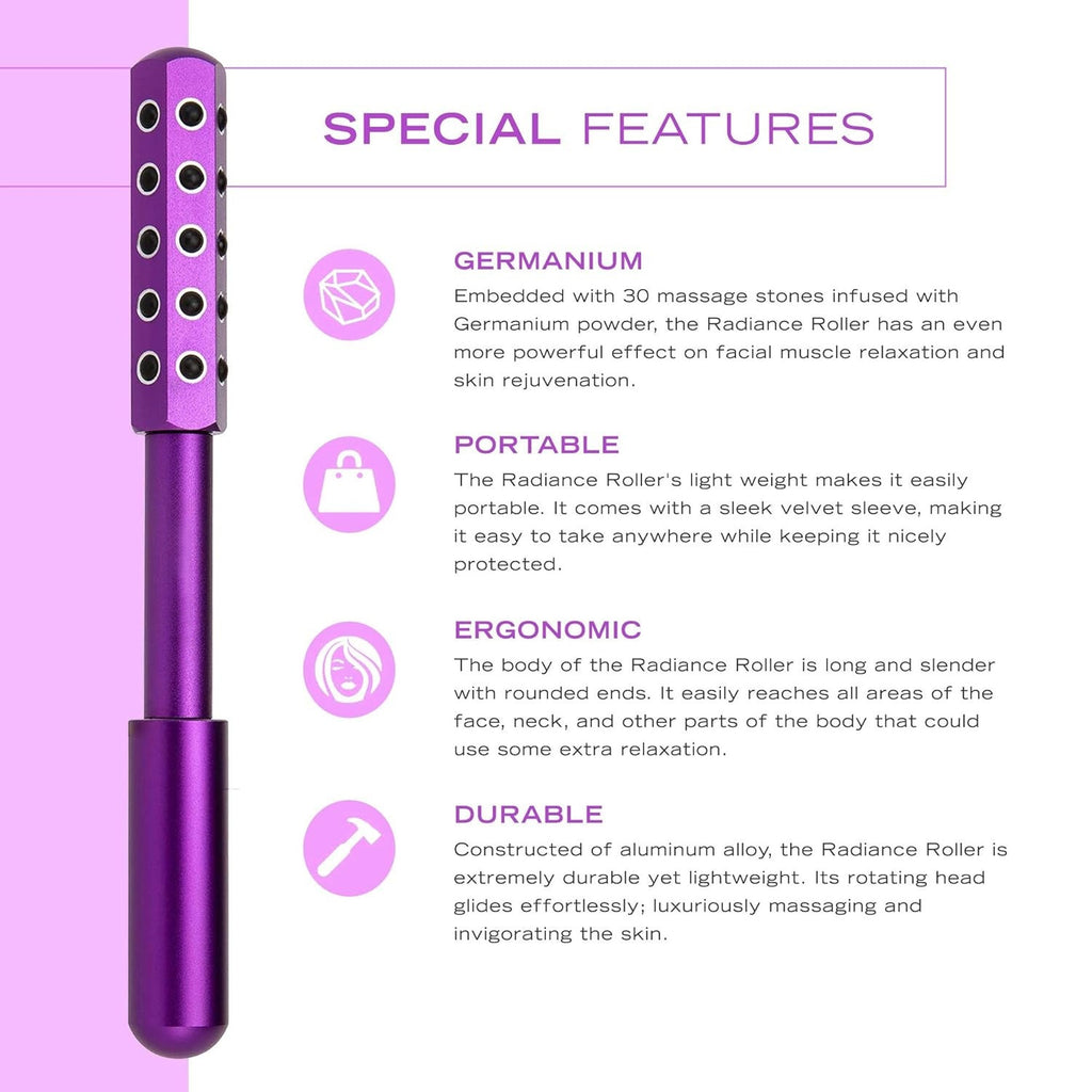 Beauty Stick Germanium Stone Lifting Facial Roller Beauty Massage Instrument Beauty Bar – image 5