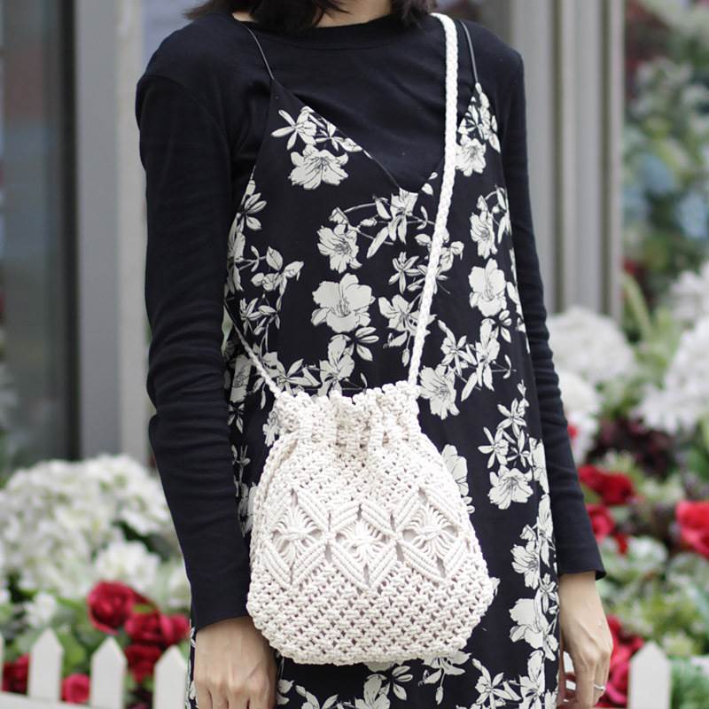 Knitted Tassel Bag Beach Women Bag woven Bag – image 7