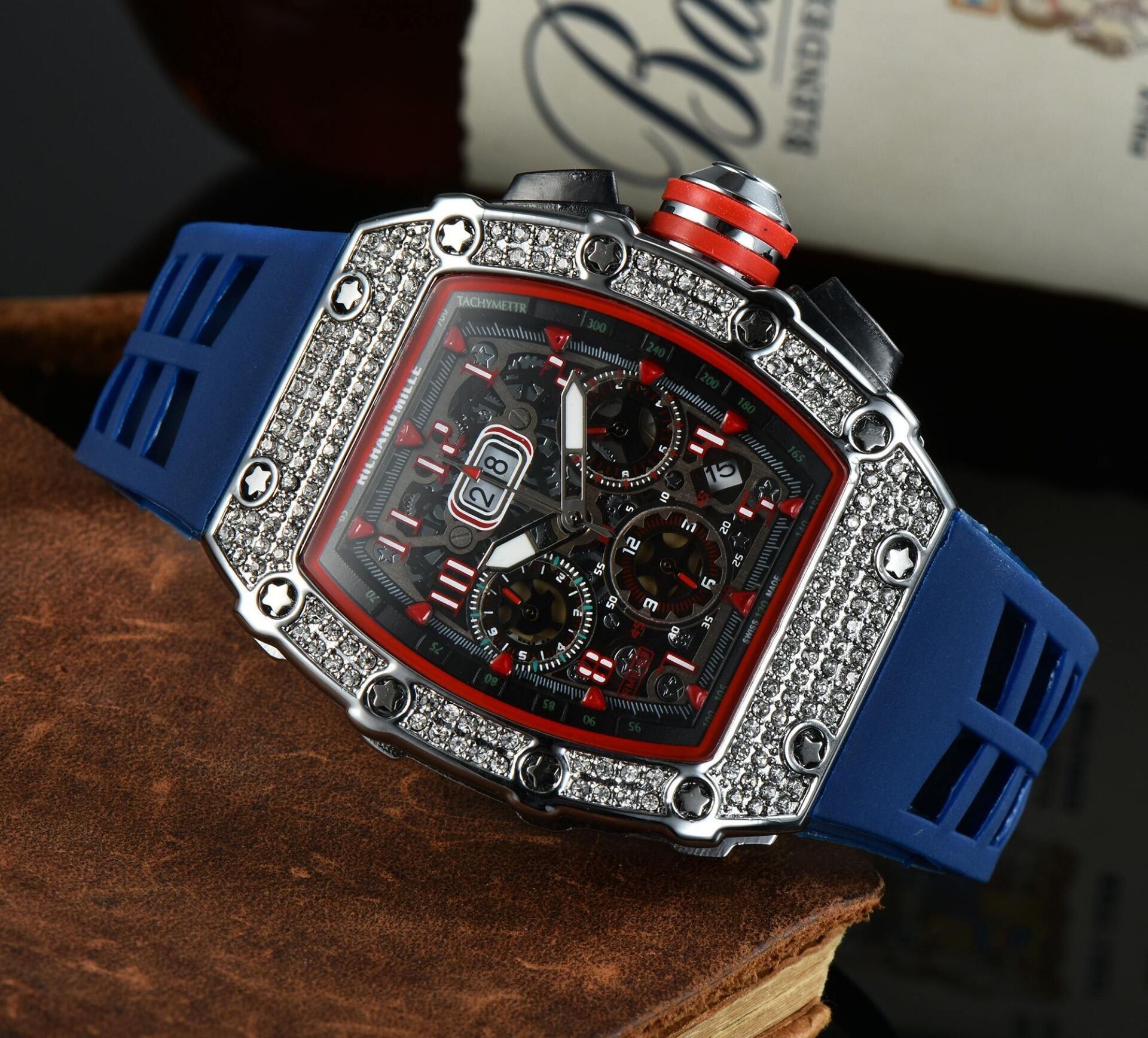 Fashion Diamond Gypsophila Watch Men – image 12
