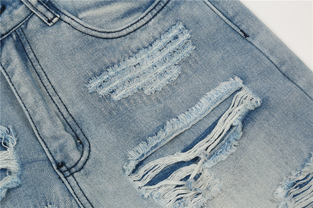 Fashion Flared Washed Jeans Men – image 13