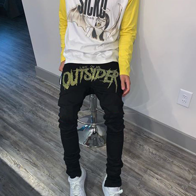 Men Black Fashion Ripped Jeans – image 2