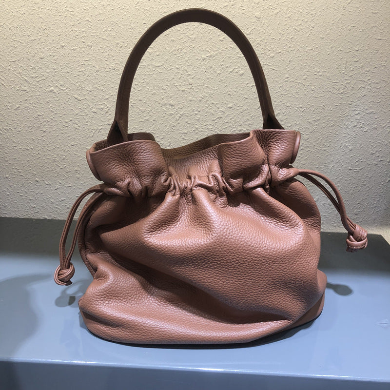 Fashion Leather Bucket Bag New Women – image 3