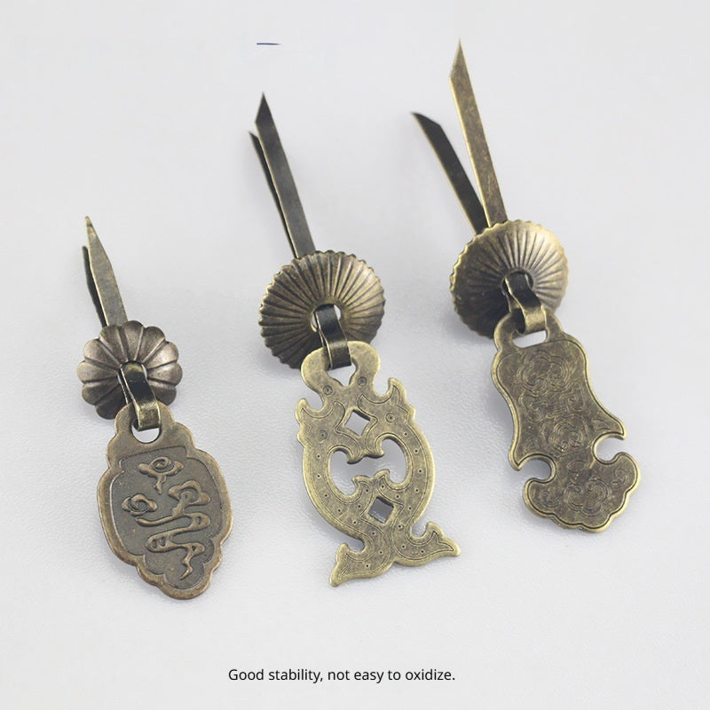 Chinese-style Antique Furniture Brass Drawer Pull – image 5