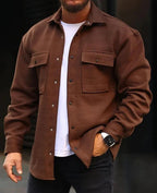 Coat Men Polo Collar Top Men Fashion Work Clothes – image 9