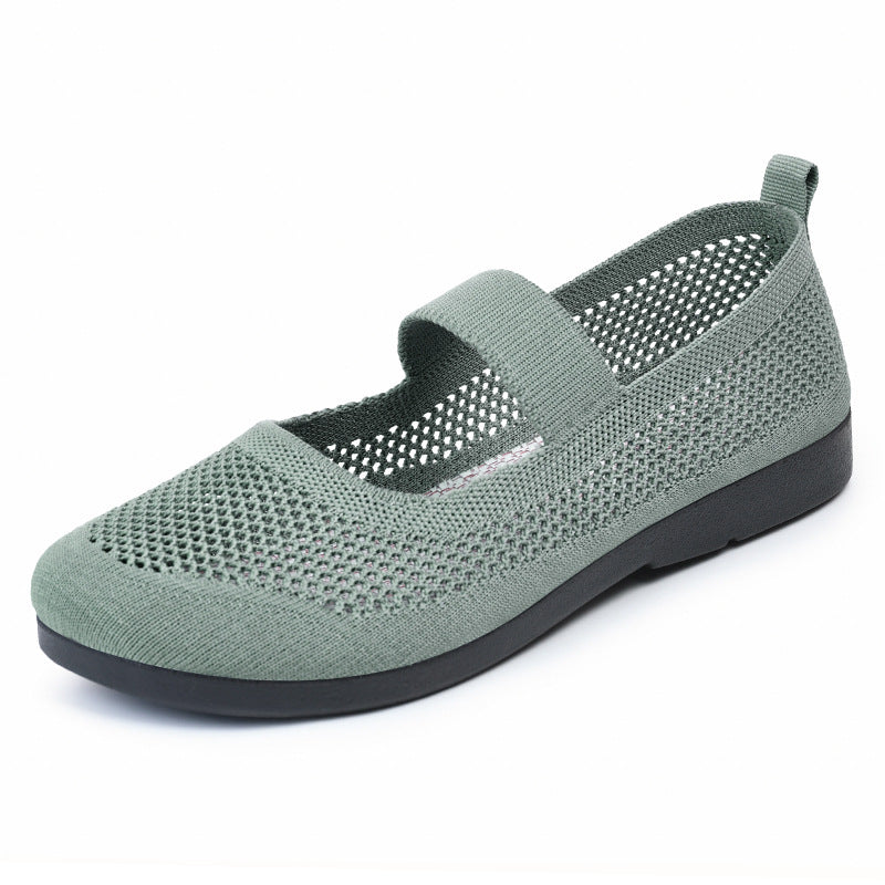Casual Shoes For Women Flying Woven Women's Shoes Breathable Women Hollow Out Soft Bottom Mom Shoes – image 13