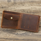 Men's Wallet Leather Wallet Retro Rough Tri-fold First Layer Cowhide – image 7