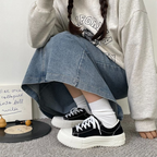 Platform Canvas Shoes Women  New Cloud Korean Style White Shoes Women Versatile Niche Stylish Design Breathable Skate Sh – image 2