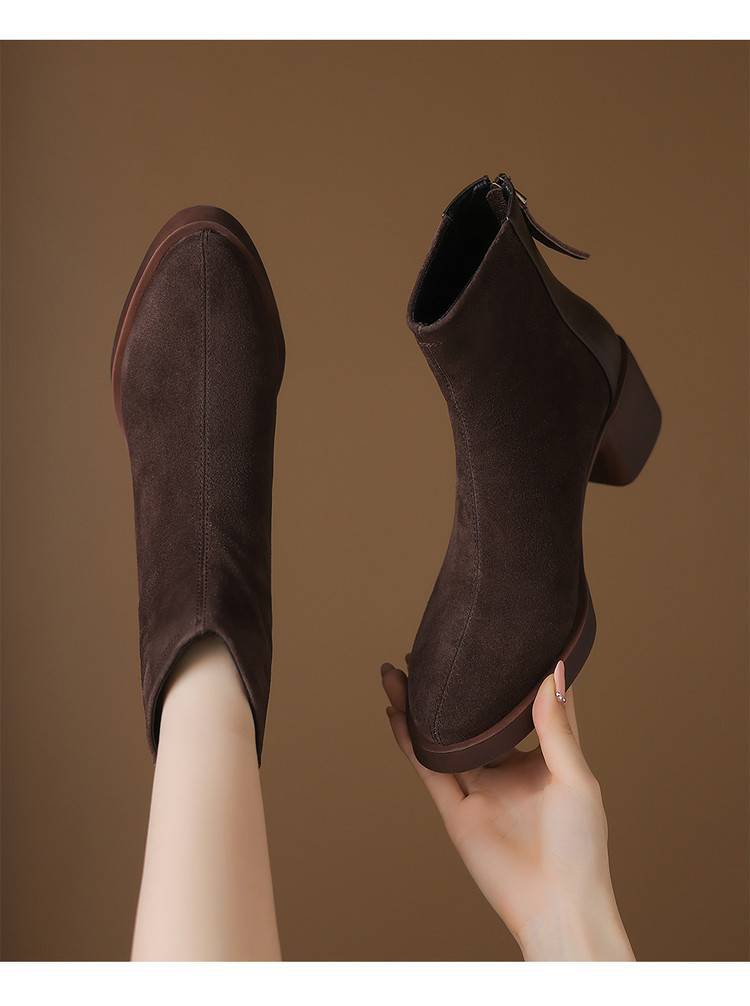 Fashion Personality Suede Booties Women – image 2